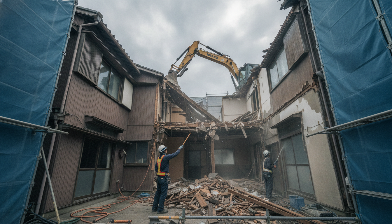 ケース2 敷地いっぱいに家が建っている場合