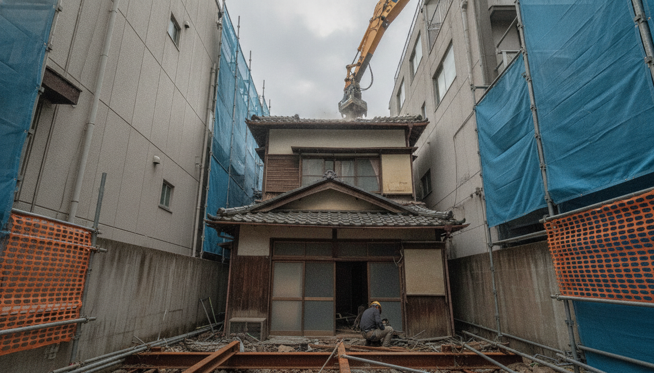 ケース2 敷地いっぱいに家が建っている場合
