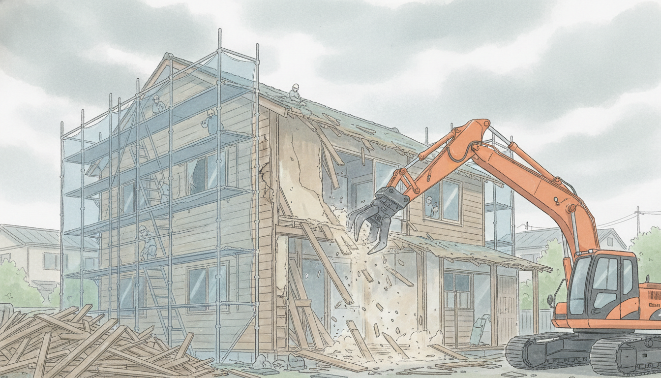 木造二階建て住宅の解体費用相場はどのくらい？